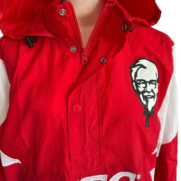 KFC Kentucky Fried Chicken Windbreaker‎ Jacket Small Colonel Sanders NWT Novelty - Picture 7 of 13